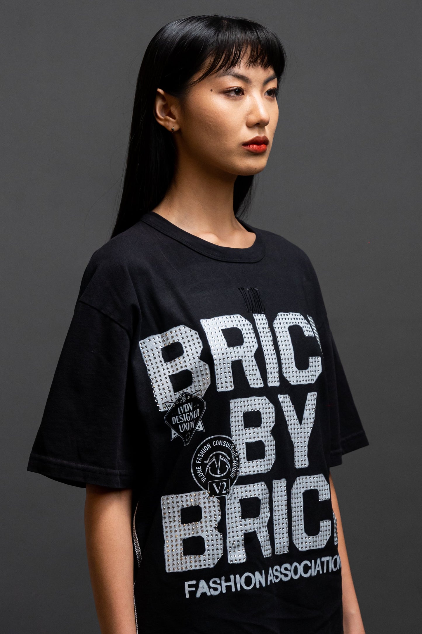 VLONE BBB Association S/S T-Shirt In Rhinestone